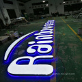 Customized 3d logo frontlit backlit resin letters led sign uv illuminated letter